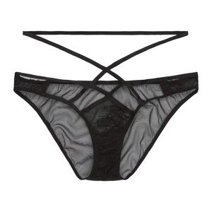 Black cut-off panties, sexy underwear